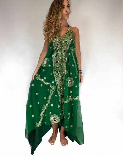Vestido Saree Verde